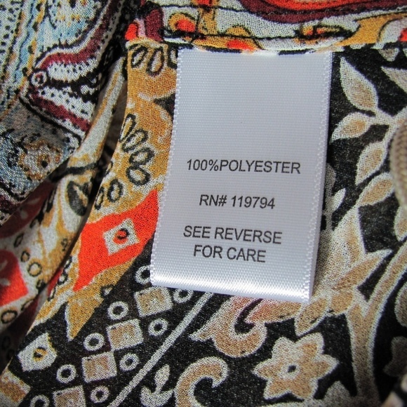 One World Live and Let Live Top Multi Ties V hem S - Picture 3 of 4